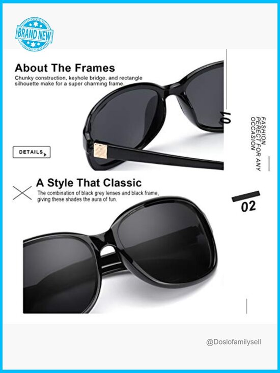 Retro Square Polarized Sunglasses Vintage Wrap Around UV400 Protection main image 6